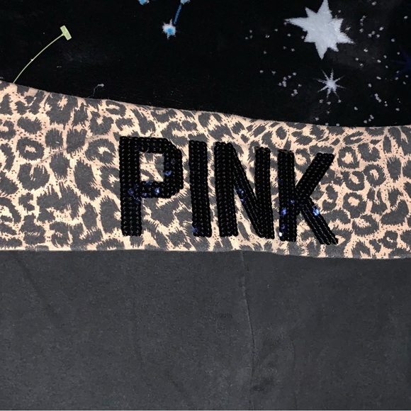Victoria’s Secret Pink Vintage Bling Leopard Leggings - Picture 2 of 5